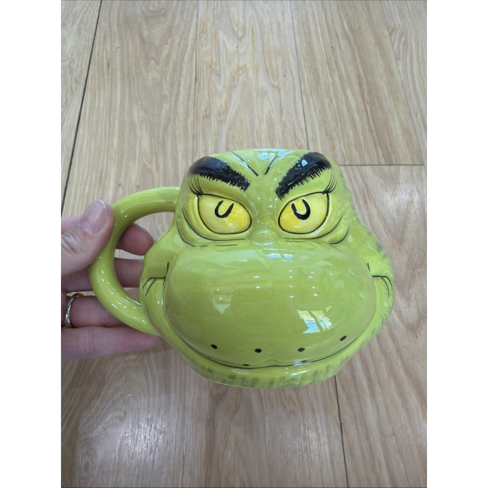 The Grinch Ceramic Coffee Mug Lot Of 2 Christmas Holiday Hot Cocoa Latte Tea - Picture 3 of 10